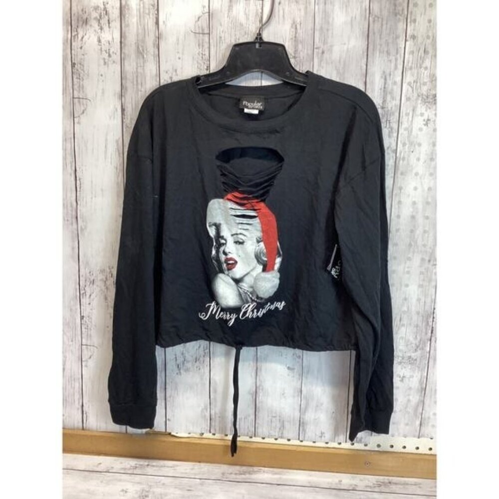 Acubi mermaidcore fairycore Popular Sports Shirt Women's Size M Black